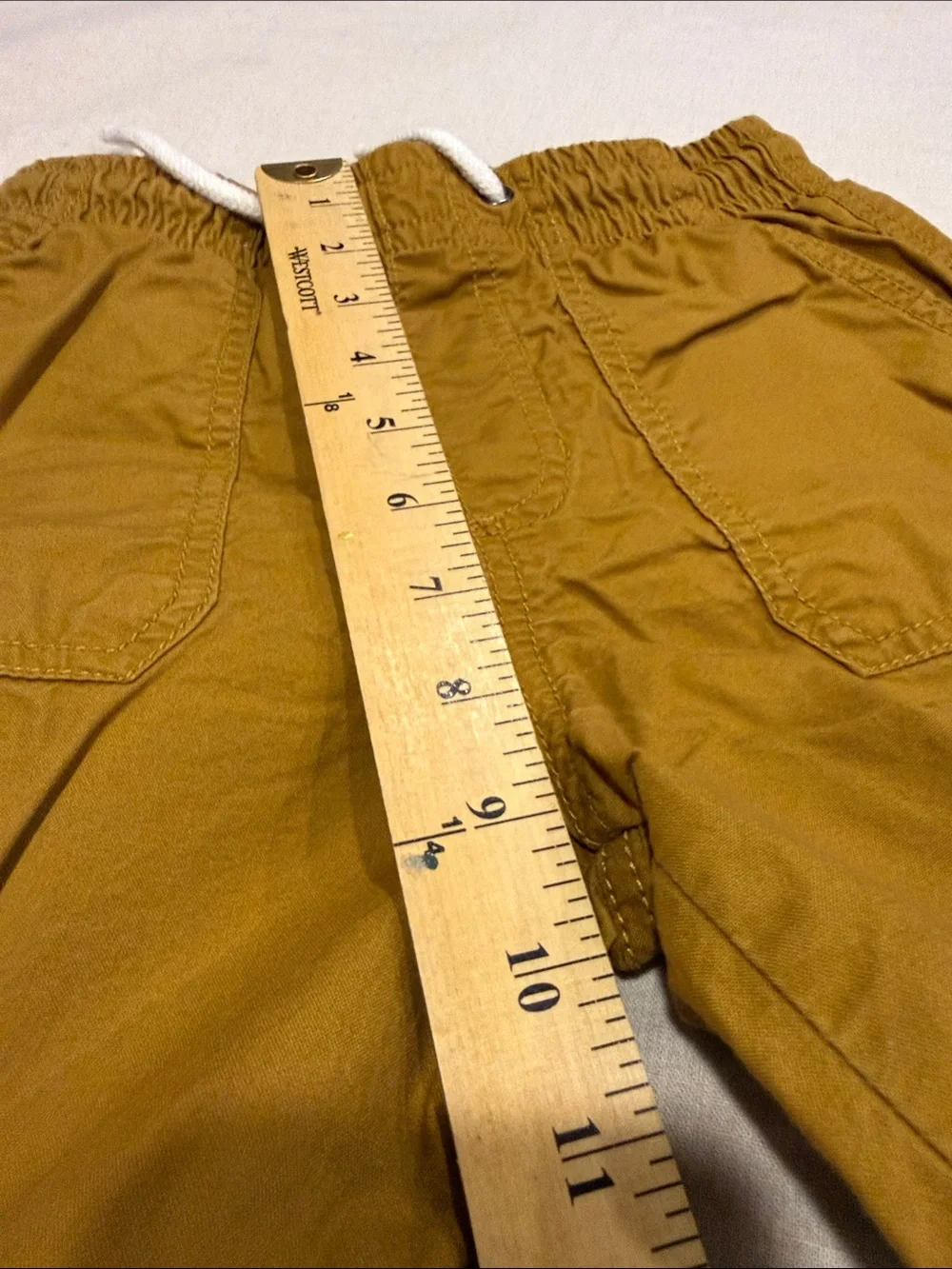 OshKosh B'gosh Mustard Drawstring Cuffed Shorts boys size 8